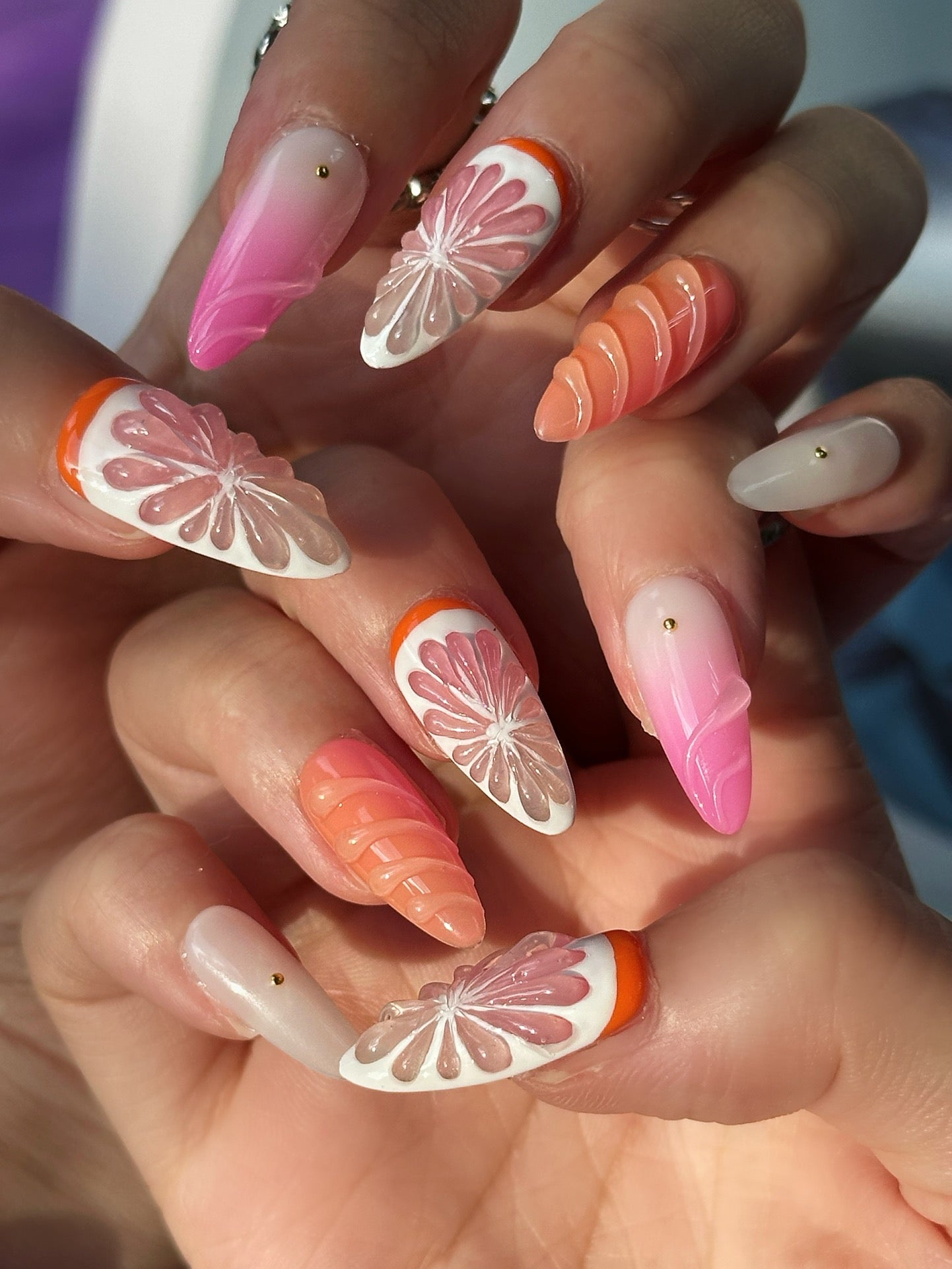 Summer Fruit 3D Nails